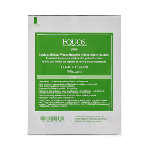 EQUOS Calcium Alginate Wound Dressing with Silver, 4" x 5" inch
