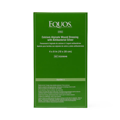 EQUOS Calcium Alginate Wound Dressing with Silver, 4" x 8" inch