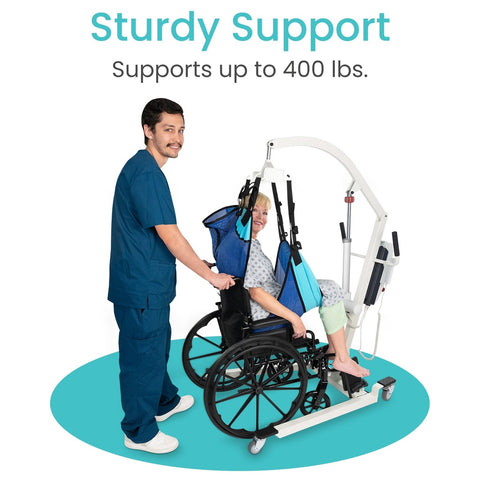 Electric Patient Lift With Sling #MOB1076WHTSLG