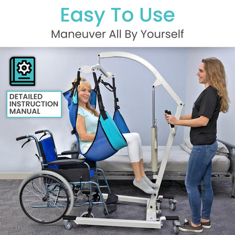 Hydraulic Patient Lift With Sling #MOB1068SLG