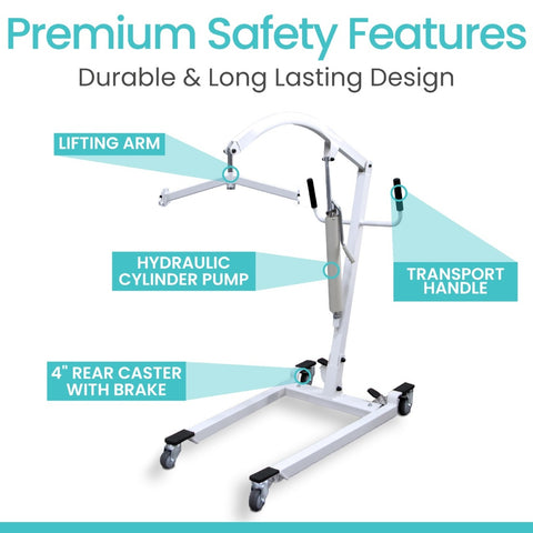 Hydraulic Patient Lift With Sling #MOB1068SLG