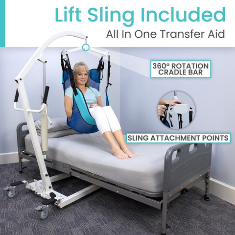 Hydraulic Patient Lift With Sling #MOB1068SLG