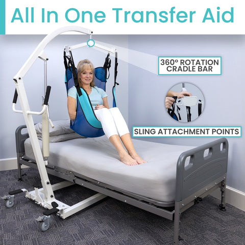 Hydraulic Patient Lift With Sling #MOB1068SLG