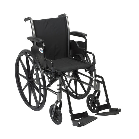 Drive Medical Cruiser III Wheelchair, Flip Back Removable Arms, Adjustable Height Full Arms