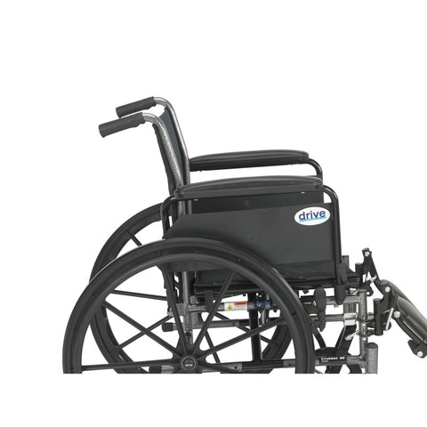 Drive Medical Cruiser III Wheelchair, Detachable Full Arms, Elevating Leg Rests