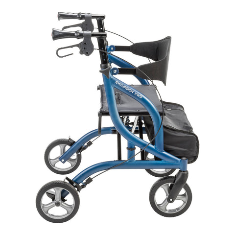 Drive Medical MD by Drive Excursion XWD Rollator, Lightweight/Side-Fold #MD700929BL