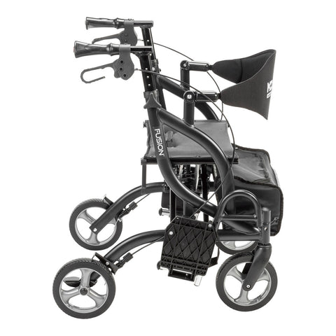 Drive Medical MD by Drive Fusion 2 in 1 Rollator/Transport Chair