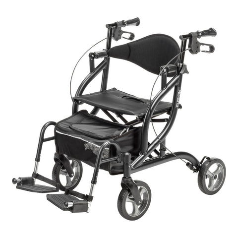 Drive Medical MD by Drive Fusion 2 in 1 Rollator/Transport Chair