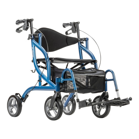 Drive Medical MD by Drive Fusion 2 in 1 Rollator/Transport Chair