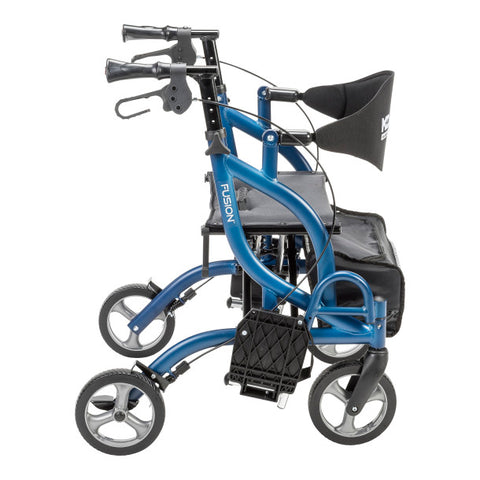 Drive Medical MD by Drive Fusion 2 in 1 Rollator/Transport Chair