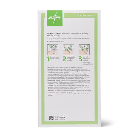 Maxorb Extra CMC / Alginate Dressings, 4" x 8" inch