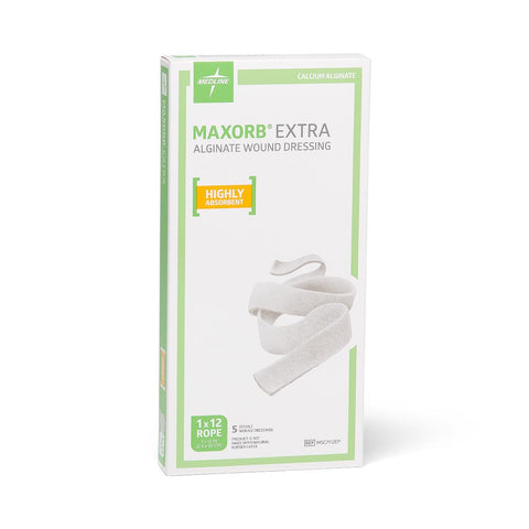 Maxorb Extra CMC / Alginate Dressings, 1" x 12" Flat Rope