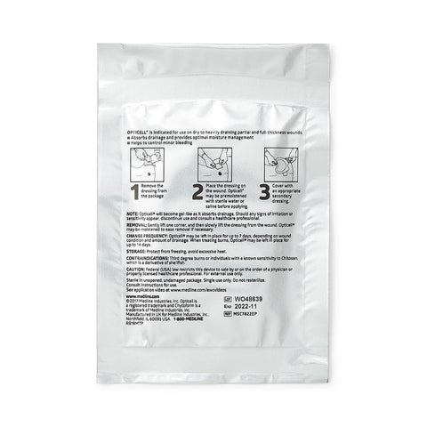 Opticell Gelling Fiber Wound Dressing, 2" x 2" inch