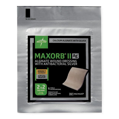 Maxorb II Silver Alginate Wound Dressing, 2" x 2" inch