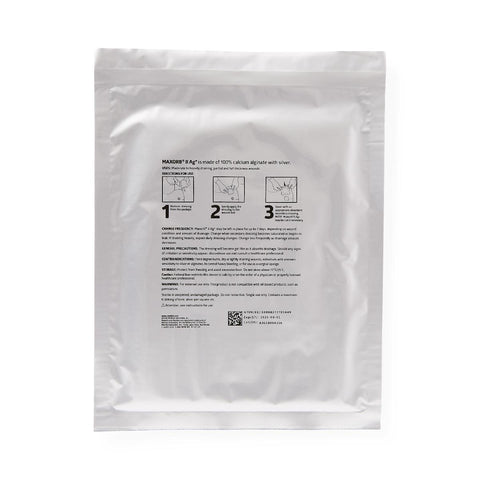 Maxorb II Silver Alginate Wound Dressing, 8" x 12" inch