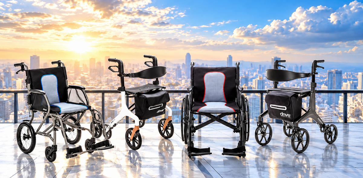 Drive Medical wheelchairs, walkers, rollators and mobility equipment at Gilgal Medical Supplies.