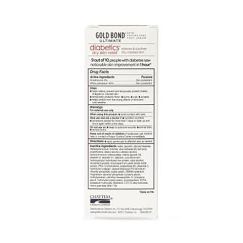 Chattem Gold Bond Medicated Diabetic Foot Cream, 3.4 oz.
