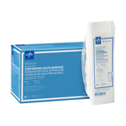 Fluff Bandage Roll Bulkee Lite® Cotton 3-Ply Roll Shape Sterile