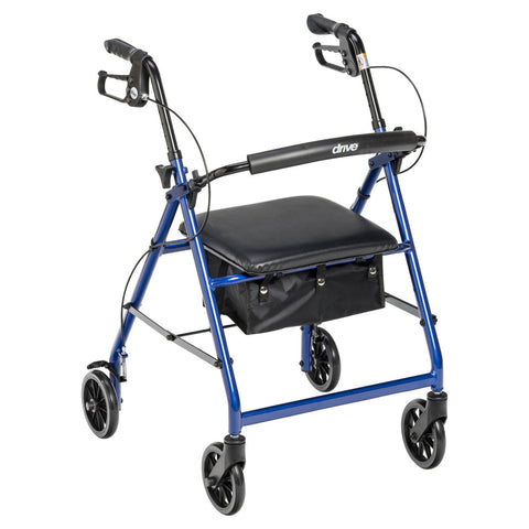 Drive Medical Aluminum Rollator, 6" Casters #R726RD