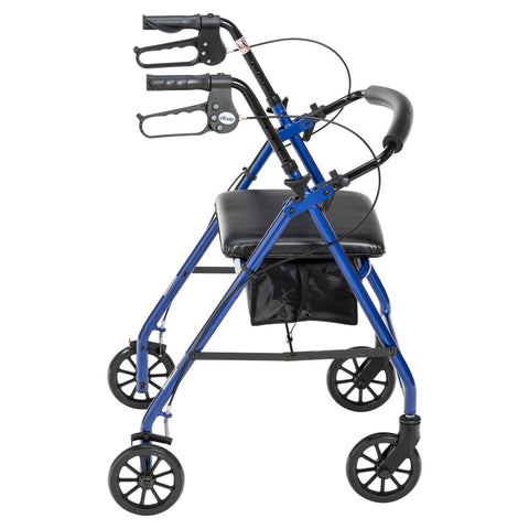 Drive Medical Aluminum Rollator, 6" Casters #R726RD