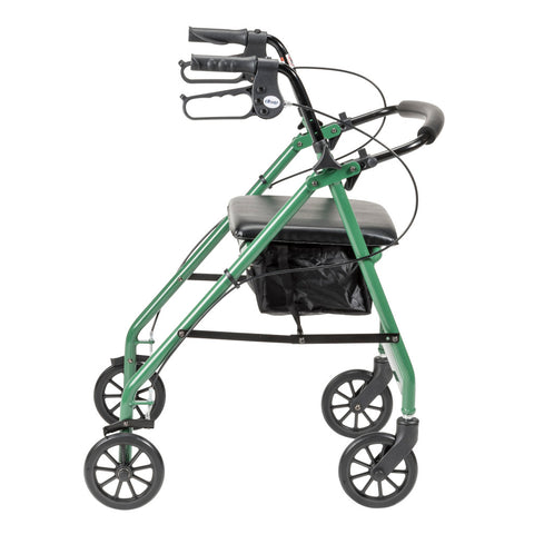 Drive Medical Aluminum Rollator, 6" Casters #R726RD