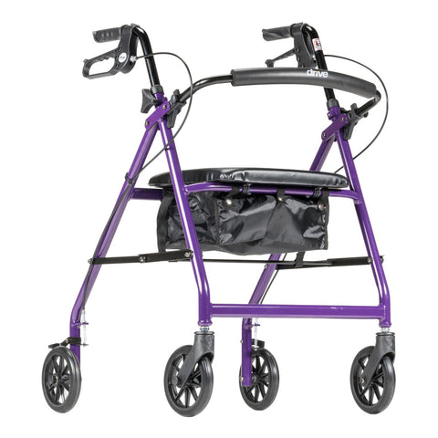 Drive Medical Aluminum Rollator, 6" Casters #R726RD