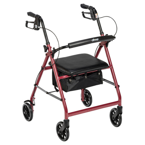 Drive Medical Aluminum Rollator, 6" Casters #R726RD