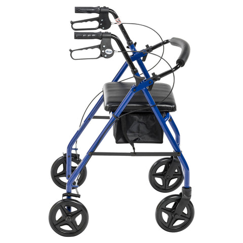 Drive Medical Aluminum Rollator, 7.5" Casters #R728BL / #R728RD