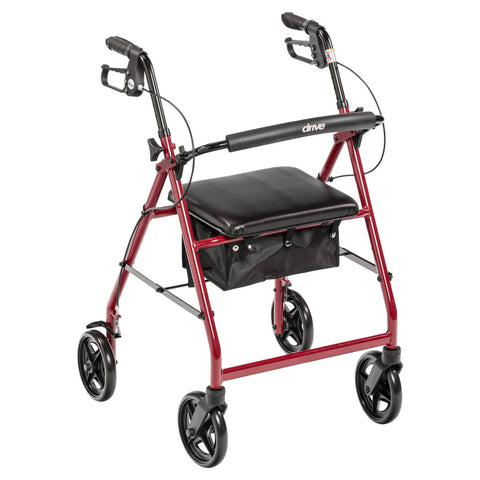 Drive Medical Aluminum Rollator, 7.5" Casters #R728BL / #R728RD