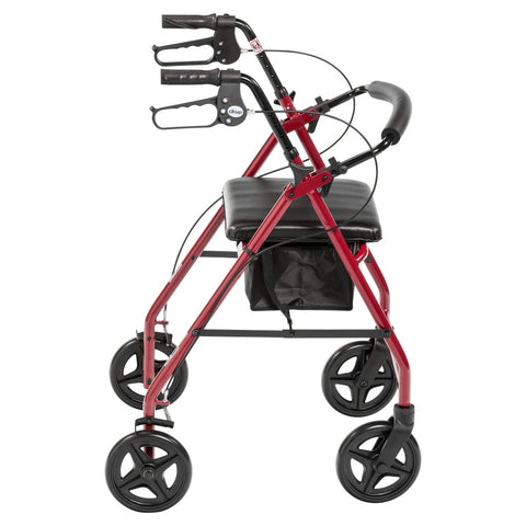 Drive Medical Aluminum Rollator, 7.5" Casters #R728BL / #R728RD