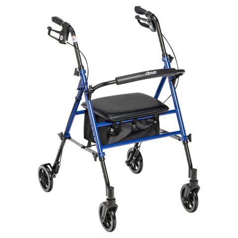 Drive Medical Adjustable Height Rollator, 6" Casters,  #RTL10261BL / #RTL10261RD