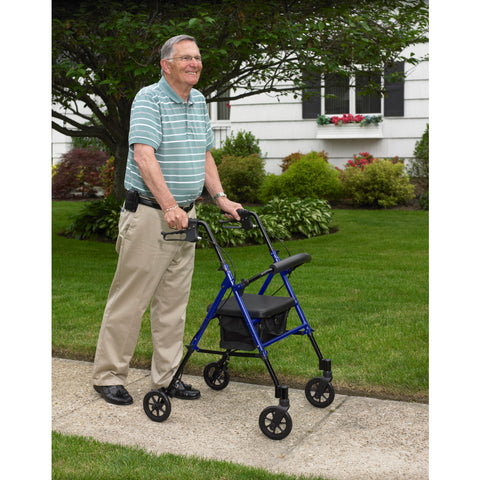 Drive Medical Adjustable Height Rollator, 6" Casters,  #RTL10261BL / #RTL10261RD