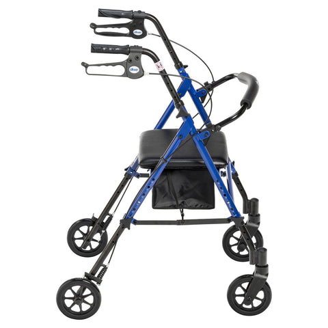 Drive Medical Adjustable Height Rollator, 6" Casters,  #RTL10261BL / #RTL10261RD