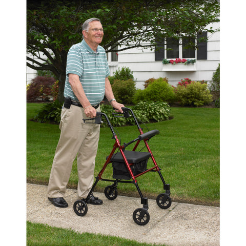 Drive Medical Adjustable Height Rollator, 6" Casters,  #RTL10261BL / #RTL10261RD