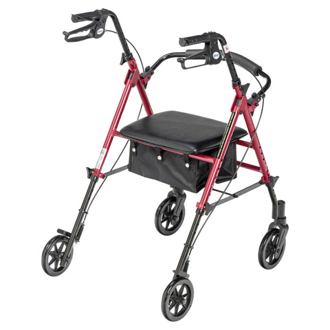 Drive Medical Adjustable Height Rollator, 6" Casters,  #RTL10261BL / #RTL10261RD