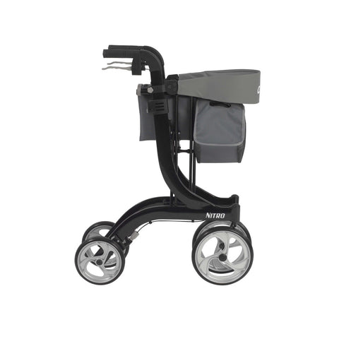 Drive Medical Nitro Aluminum Rollator, 10" Casters, 1 Count