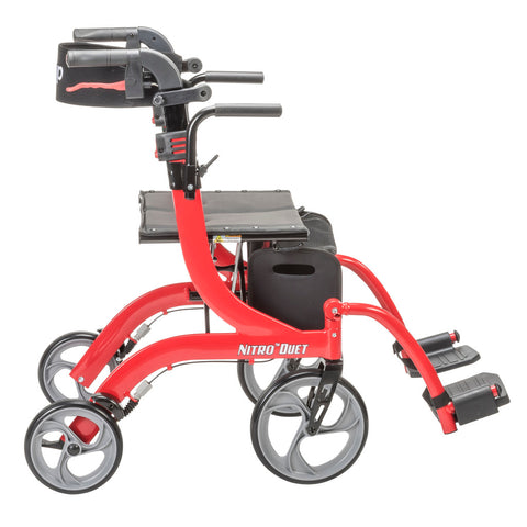Drive Medical Nitro® Duet Rollator and Transport Chair #RTL10266DT