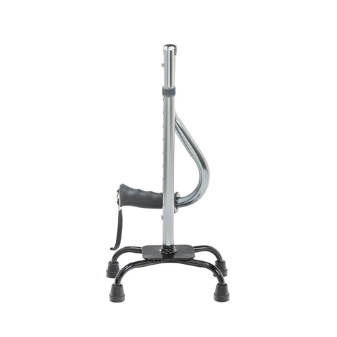 Drive Medical Folding Quad Cane, Small Base, Charcoal, 1EA, 12/CV #RTL10310FCH