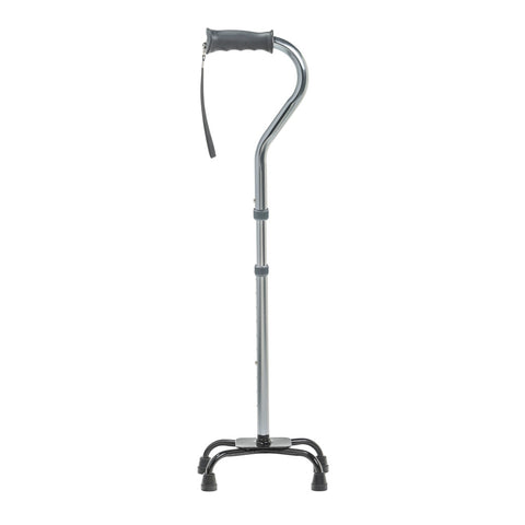 Drive Medical Folding Quad Cane, Small Base, Charcoal, 1EA, 12/CV #RTL10310FCH