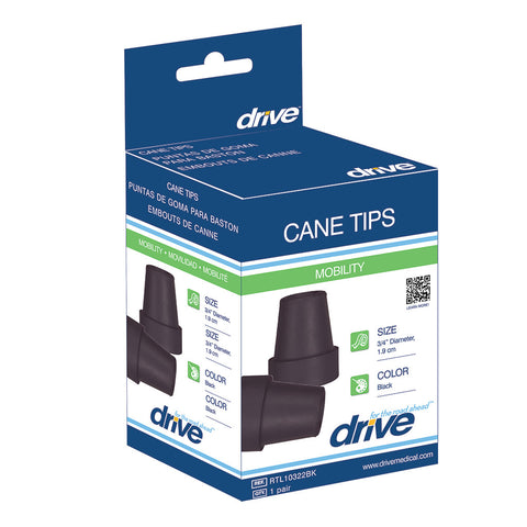 Drive Medical Cane Tip (¾" cane diameter) #RTL10322BKB