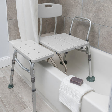 Drive Medical Splash Defense™ Transfer Bench with Curtain Guard Protection #RTL12032KDR