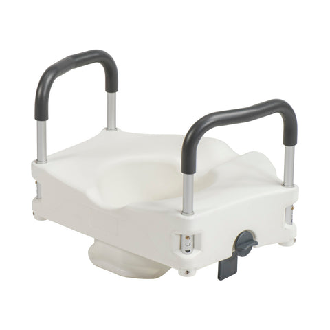 Drive Medical PreserveTech™ Secure Lock Raised Toilet Seat #RTL12C003-WH