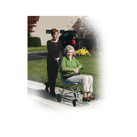 Drive Medical Super Light, Folding Transport Chair with Carry Bag and Flip-Back Arms #SL18