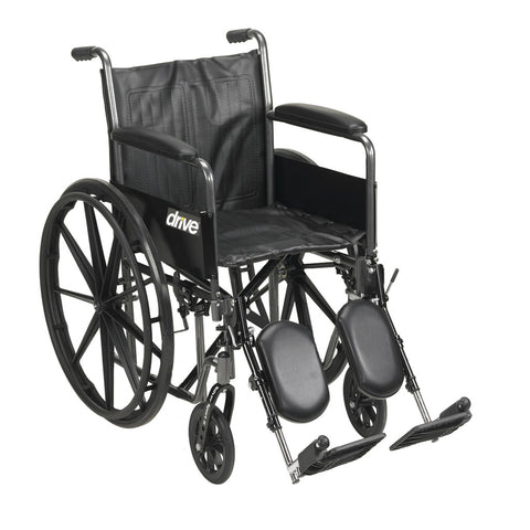 Drive Medical Silver Sport 2 Wheelchair, Swing Away Elevating Footrest, Detachable Full Arms