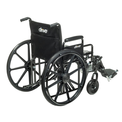 Drive Medical Bariatric Sentra EC Heavy-Duty Wheelchair, Detachable Desk Arms, Swing away Footrests