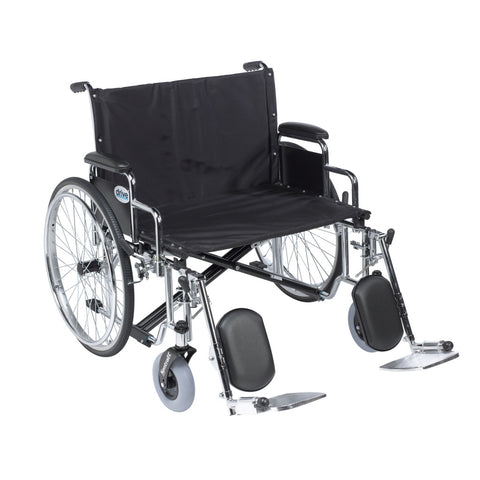 Drive Medical Bariatric Sentra EC Heavy-Duty, Extra-Extra-Wide Wheelchair, Detachable Desk Arms