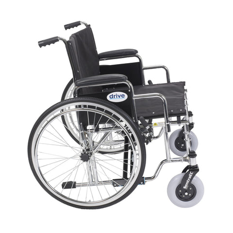 Drive Medical Bariatric Sentra EC Heavy-Duty, Extra-Extra-Wide Wheelchair, Detachable Desk Arms