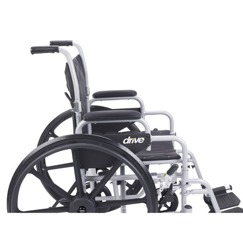 Drive Medical Poly-Fly High Strength, Lightweight Wheelchair/Flyweight Transport Chair Combo