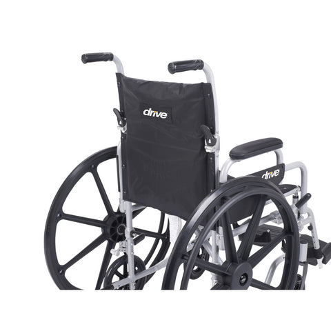 Drive Medical Poly-Fly High Strength, Lightweight Wheelchair/Flyweight Transport Chair Combo