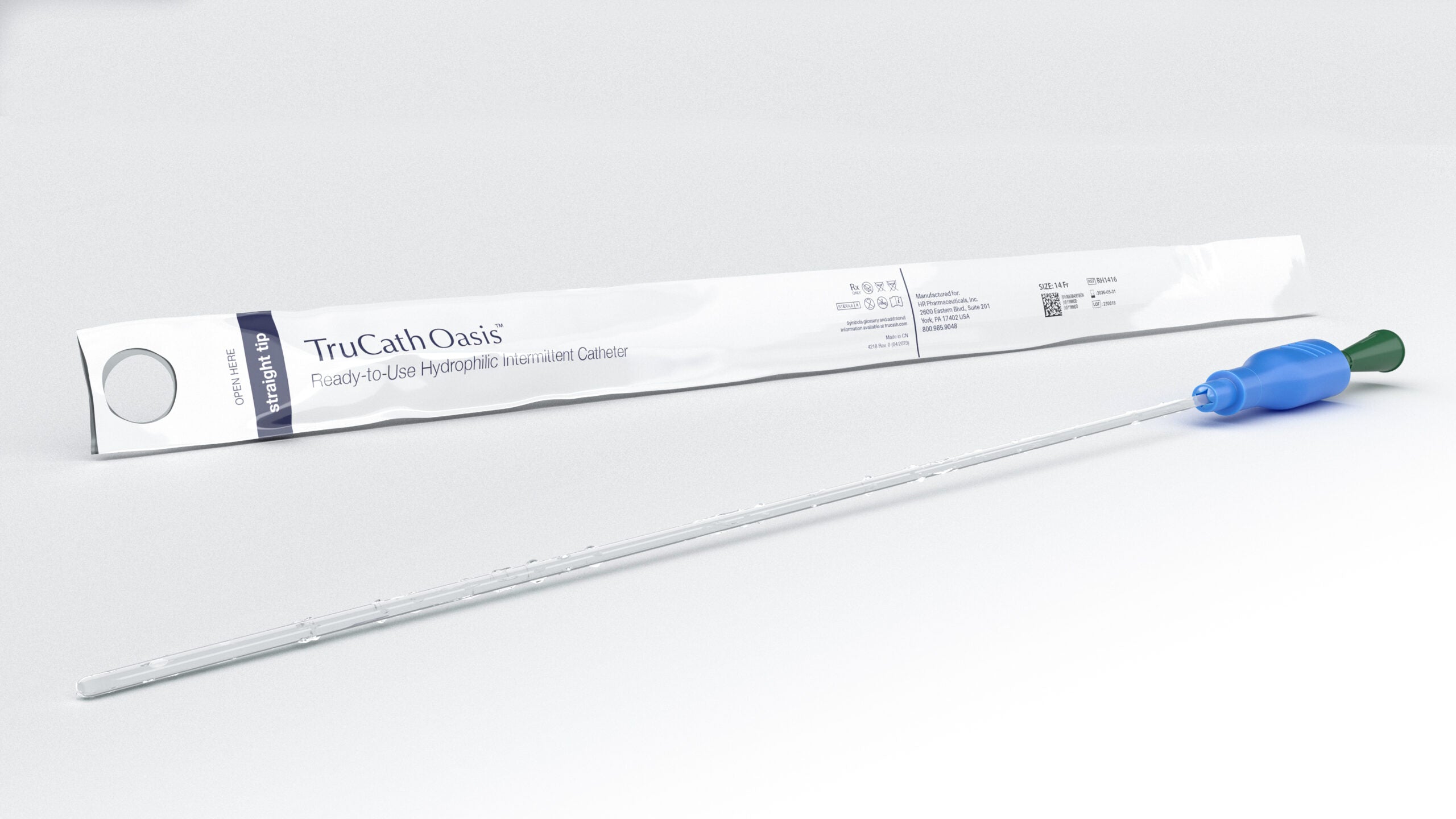 HR Healthcare Urethral Catheter TruCath Oasis™ Coude Tip Hydrophilic C ...